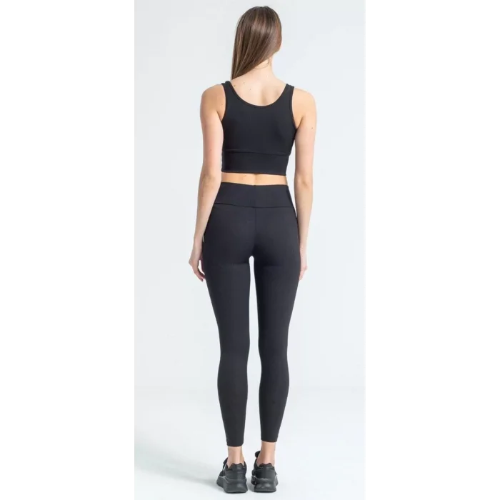 Arnay Kadın Yüksek Bel Fitilli Tayt - Siyah