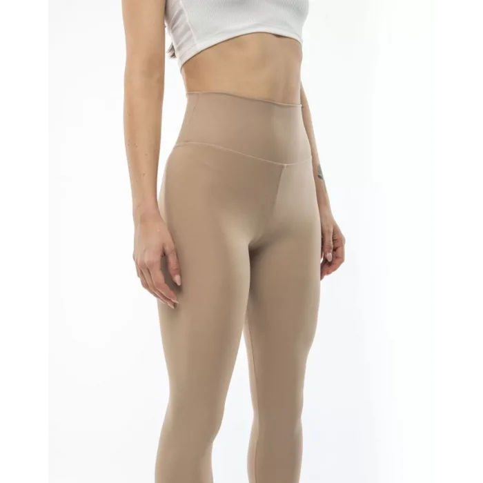 Arnay Kadın Yüksek Bel Sporcu Düz Tayt - Bej