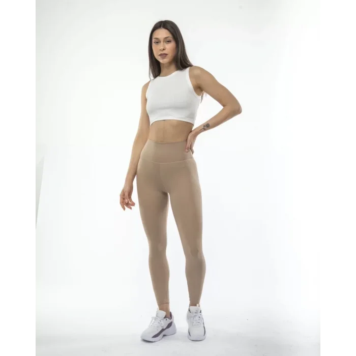 Arnay Kadın Yüksek Bel Sporcu Düz Tayt - Bej