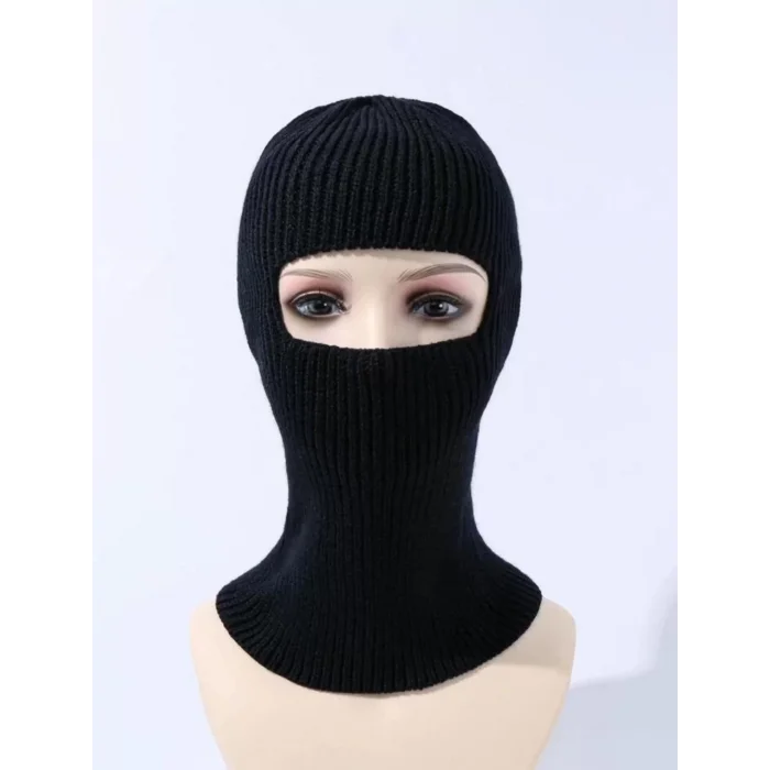 Arnay Kışlık Kar Maske Dokuma Triko Bere - Siyah