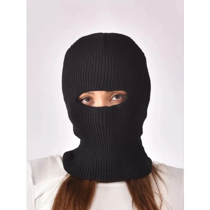 Arnay Kışlık Kar Maske Dokuma Triko Bere - Siyah