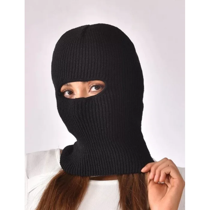 Arnay Kışlık Kar Maske Dokuma Triko Bere - Siyah