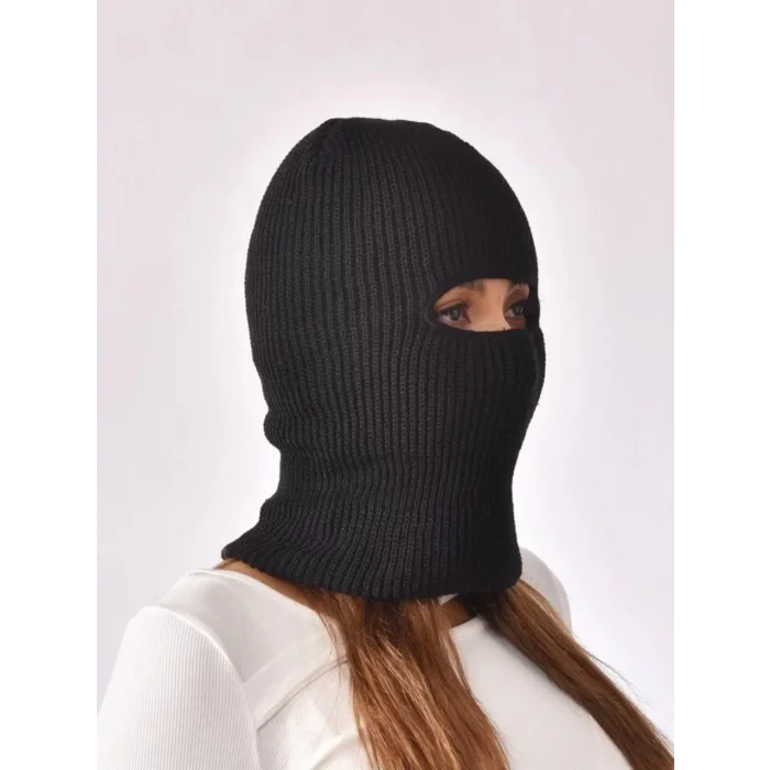 Arnay Kışlık Kar Maske Dokuma Triko Bere - Siyah