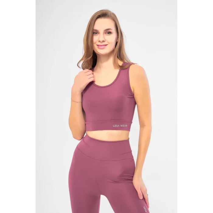 Arnay Kolsuz Dalgiç Baskılı Crop - Mor