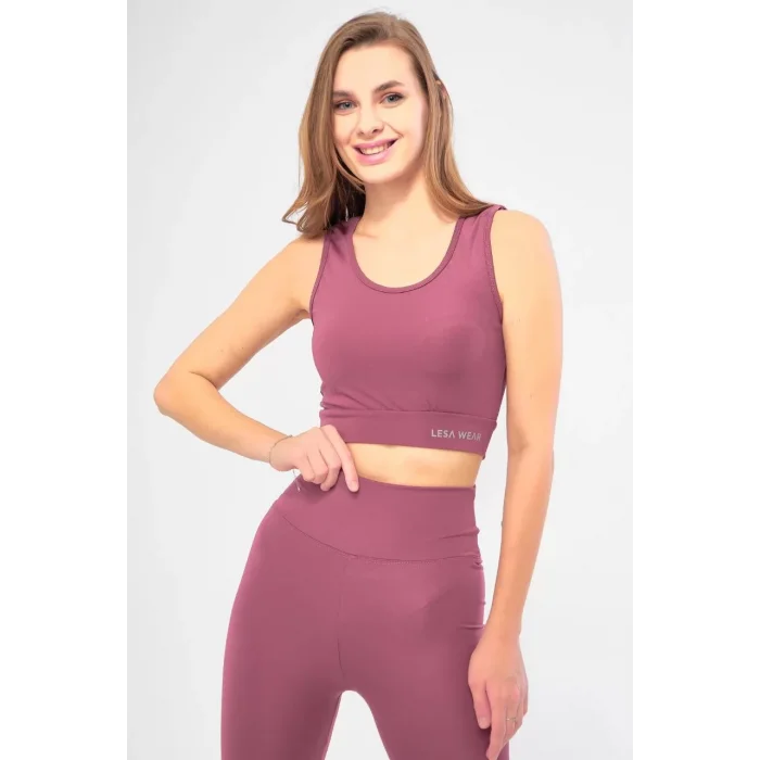 Arnay Kolsuz Dalgiç Baskılı Crop - Mor