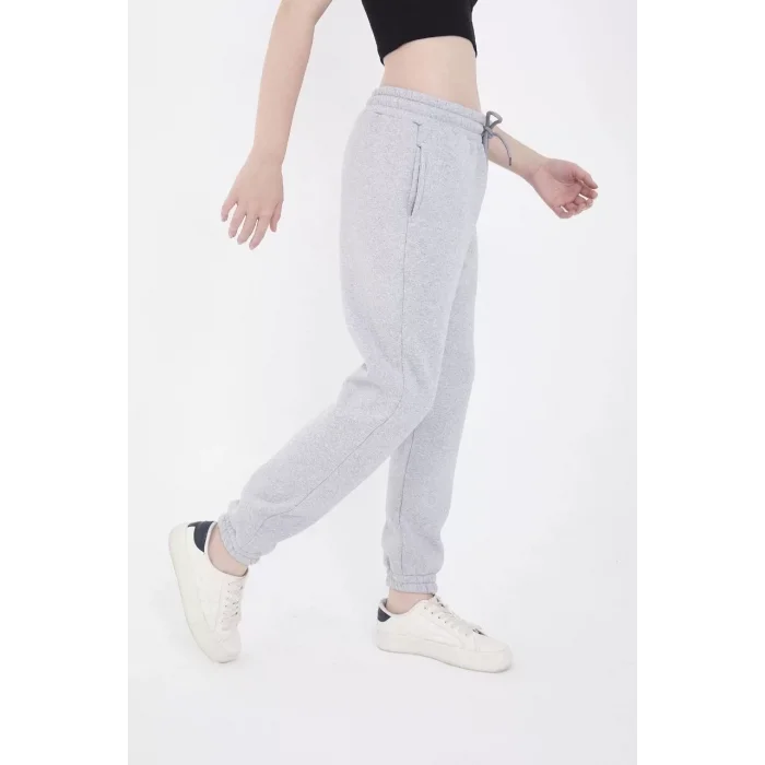 Arnay Lastikli Üç İplik Baskılı Eşofman Pantolon - Gri