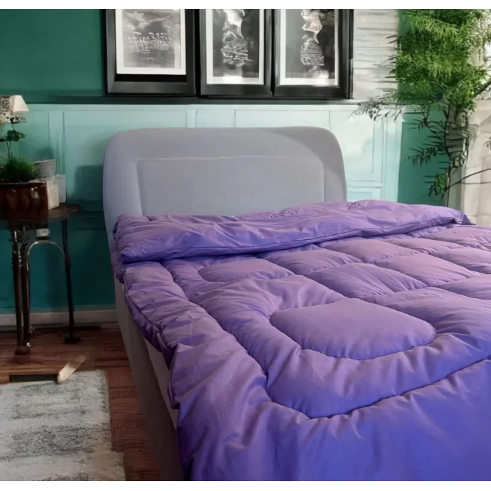 Arnay Tek Kişilik Doğal Yün Yorgan - Mor