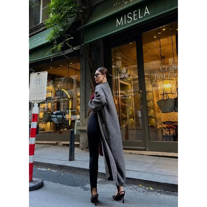 Arnay Triko Cepli Uzun Hırka - İndigo