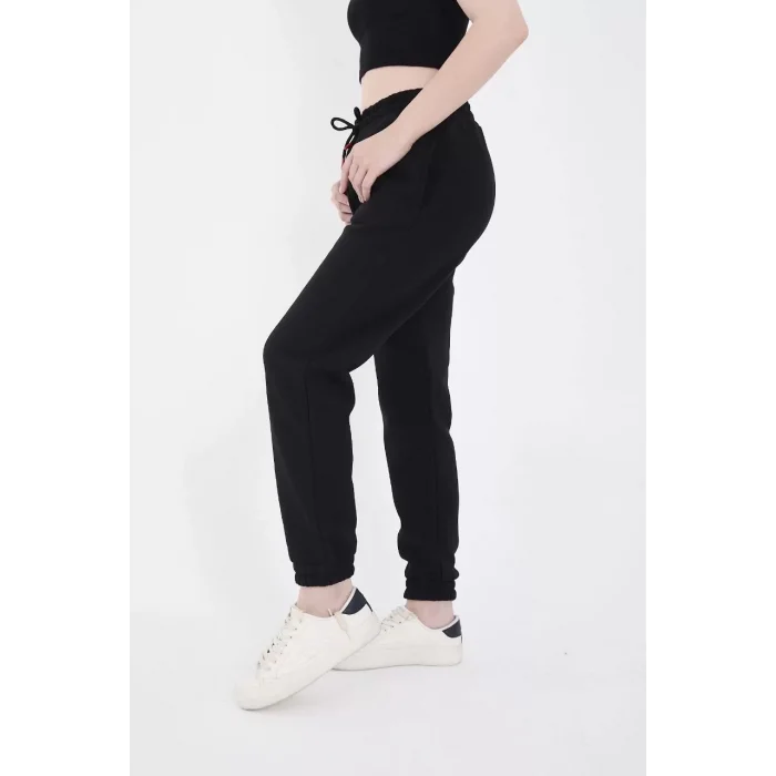 Arnay Üç İplik Basic Lastikli Eşofman Pantolon - Siyah