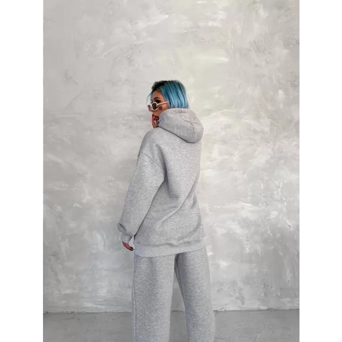 Arnay Üç İplik Kapüşonlu Eşofman Takım - Gri