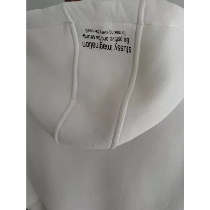 Arnay Üç İplik Kapşonlu Baskılı Sweatshirt - Beyaz