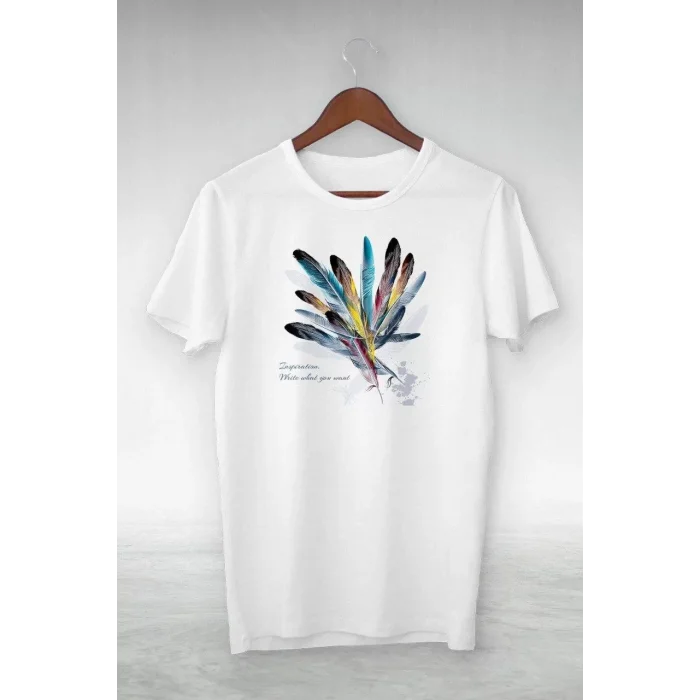 Arnay Unisex Baskılı Oversize T-shirt - Beyaz