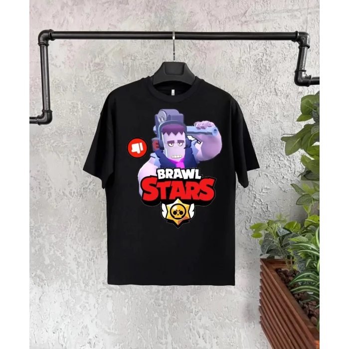 Arnay Unisex Bisiklet Yaka Kısa Kol Baskılı Çocuk T-shirt - Siyah