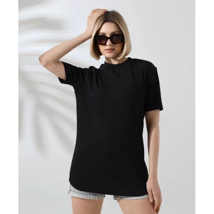 Arnay Unisex Bisiklet Yaka Slim Fit T-shirt - Siyah