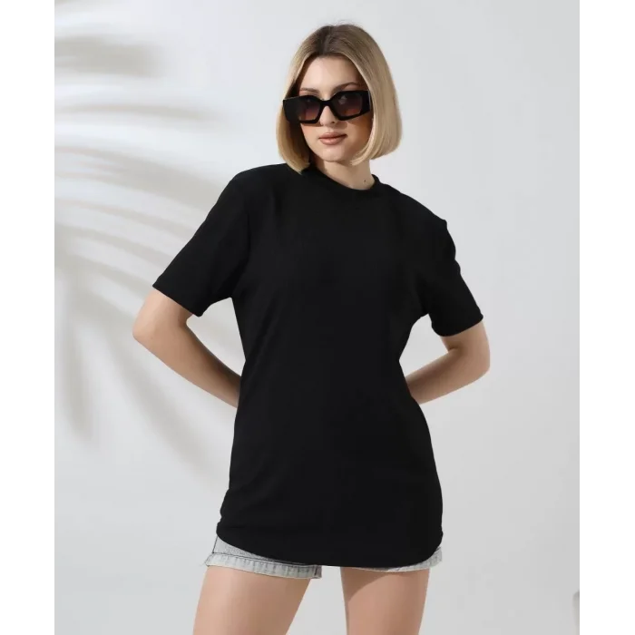 Arnay Unisex Bisiklet Yaka Slim Fit T-shirt - Siyah