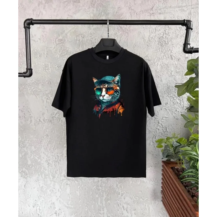 Arnay Unisex Çocuk Baskılı T-shirt - Siyah