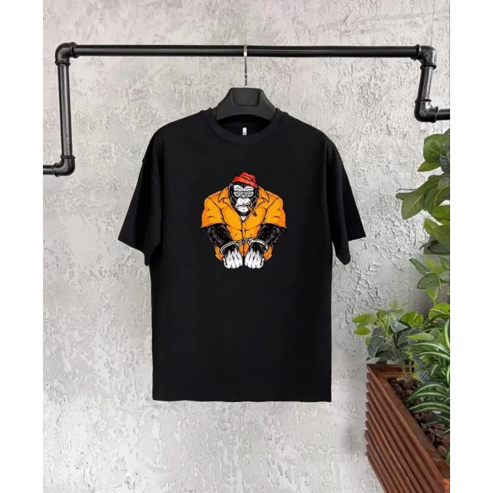 Arnay Unisex Çocuk Baskılı T-shirt - Siyah