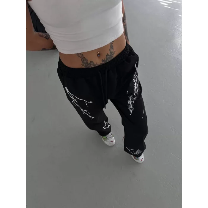 Arnay Unisex Dijital Baskılı Eşofman Altı - Siyah