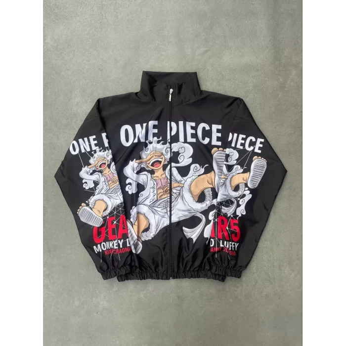 Arnay Unisex Fermuarlı Dijital Baskılı Rüzgarlik - Siyah