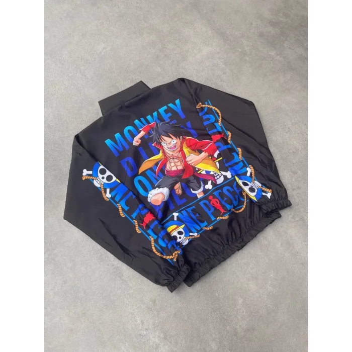 Arnay Unisex Fermuarlı Dijital Baskılı Rüzgarlik - Siyah