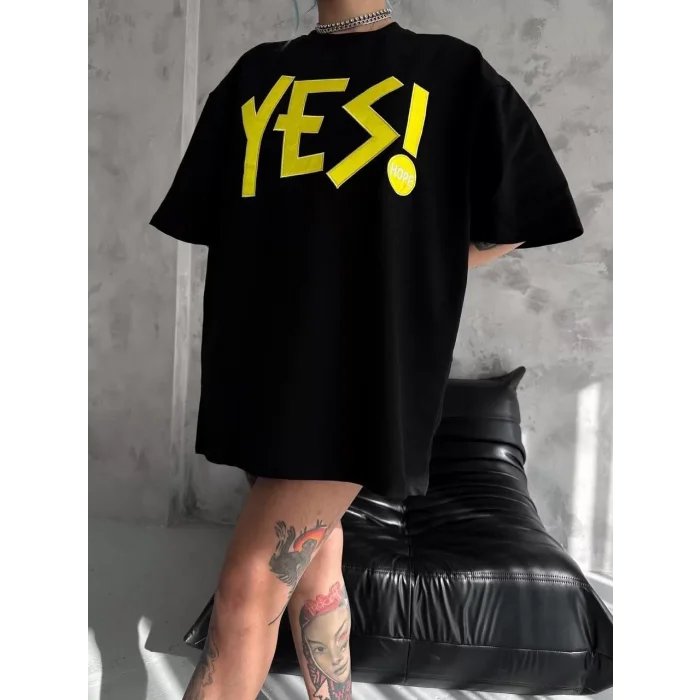 Arnay Unisex Nakış İşlemeli T-shirt - Siyah