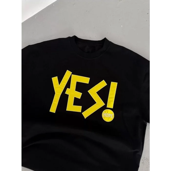 Arnay Unisex Nakış İşlemeli T-shirt - Siyah