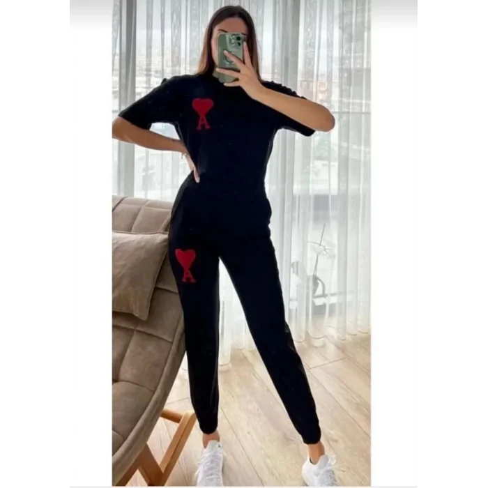 Arnay Unisex Paçası Lastikli Eşofman Altlı Takım - Siyah