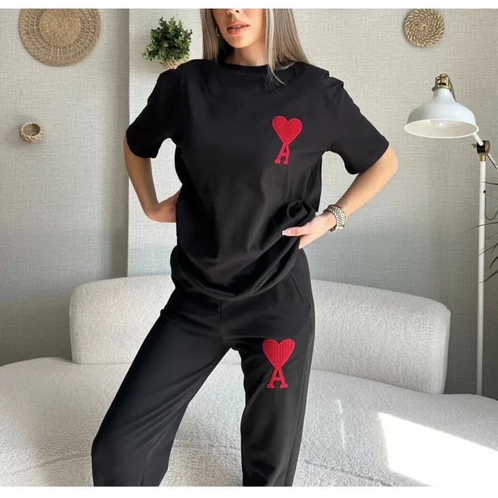 Arnay Unisex Paçası Lastikli Eşofman Altlı Takım - Siyah