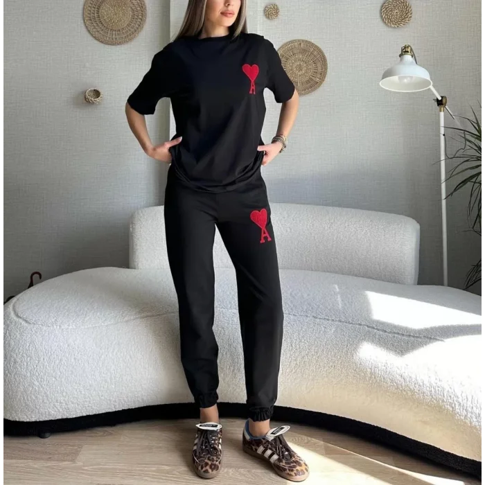 Arnay Unisex Paçası Lastikli Eşofman Altlı Takım - Siyah