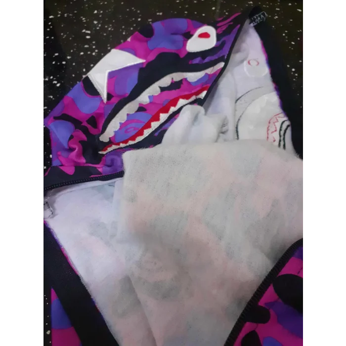 Arnay Unisex Pubg Bape X Shark Hoodie - Mor