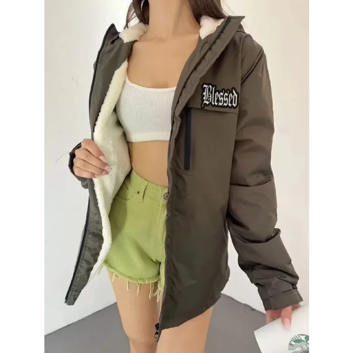 Arnay Unisex Tam Kalıp Kapüşonlu İçi Kürklü Mont - Kahverengi