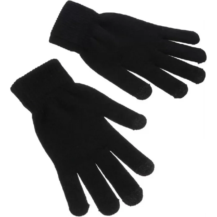 Arnay Unisex Triko Dokuma Eldiven - Siyah