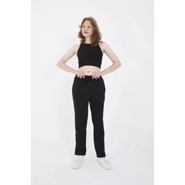 Arnay Unisex Üç İplik Basic Eşofman Pantolon - Siyah