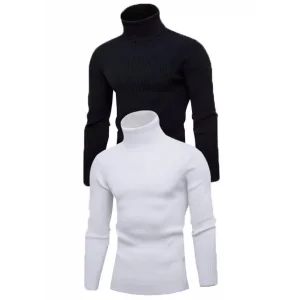 Arnay 2 Adet Unisex Kaşkorse Boğazlı Full Likralı Fitilli Body Kazak