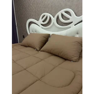 Arnay Çift Kişilik Doğal Yün Yorgan Ve Yastık Takımı - Kahverengi