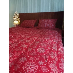 Arnay Çift Kişilik Doğal Yün Yorgan Ve Yastık Takımı - Kırmızı