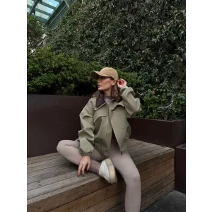 Arnay Çift Yakalı Ceket Mont - Yeşil