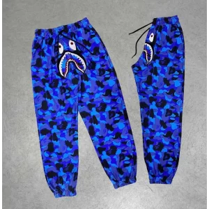Arnay İki İplik Mevsimlik Bape Nakişli Eşofman Pantolon - Mavi
