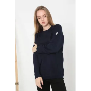 Arnay Kadın Biskilet Yaka Kolu Armalı - Lacivert