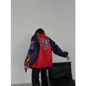 Arnay Kadın Dijital Baskılı Bomber Ceket - Kırmızı