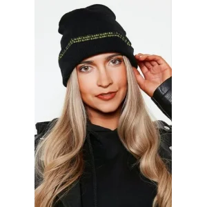 Arnay Kadın Dokuma Simli Triko Bere - Siyah