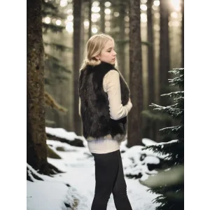 Arnay Kadın Kolsuz Fermuarlı Yelek - Siyah