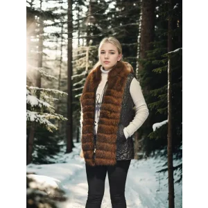 Arnay Kadın Kolsuz Fermuarlı Yelek - Siyah