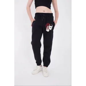 Arnay Kadın Lastikli Baskılı Eşofman Pantolon - Lacivert