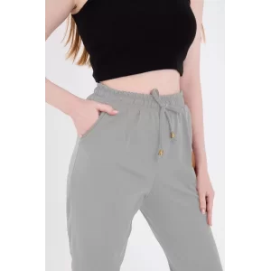 Arnay Kadın Tam Kalıp Basic Eşofman Pantolon - Gri