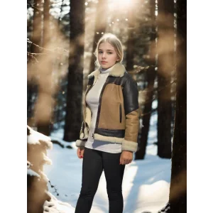 Arnay Kadın Uzun Kollu Yakalı Hakiki Kürk - Kahve