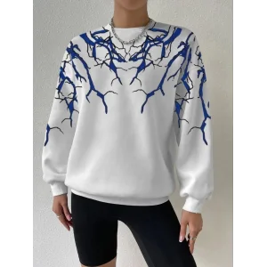 Arnay Kadın Yıldırım Bisiklet Yaka Sweat - Beyaz