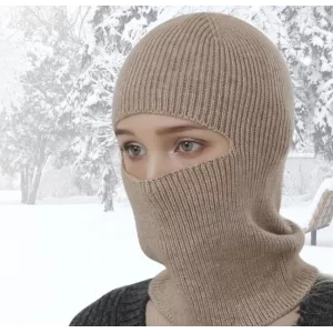 Arnay Kışlık Kar Maske Dokuma Triko Bere - Kahverengi