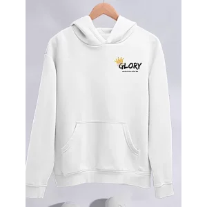 Arnay Kışlık Üç İplik Kapüşonlu Sweatshirt - Beyaz