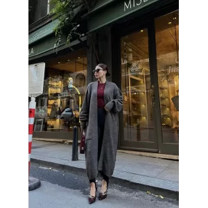 Arnay Triko Cepli Uzun Hırka - İndigo